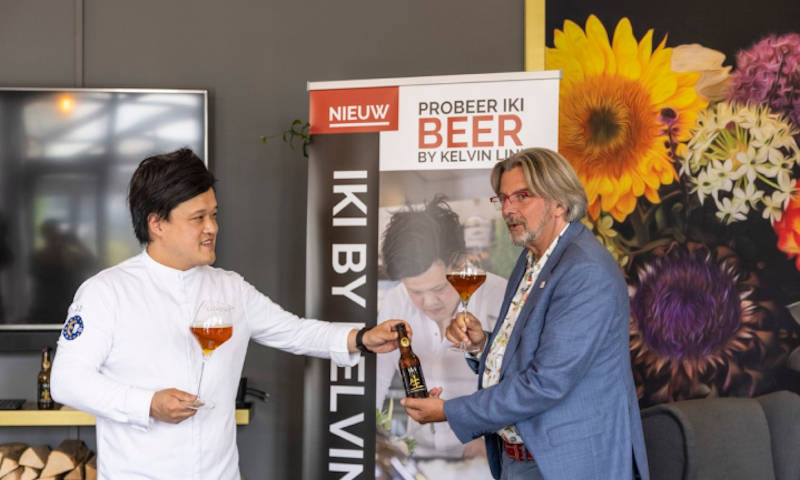 iKi Beer gastronomisch bier lancering / v.l.n.r. Kelvin Lin en Rob Baan